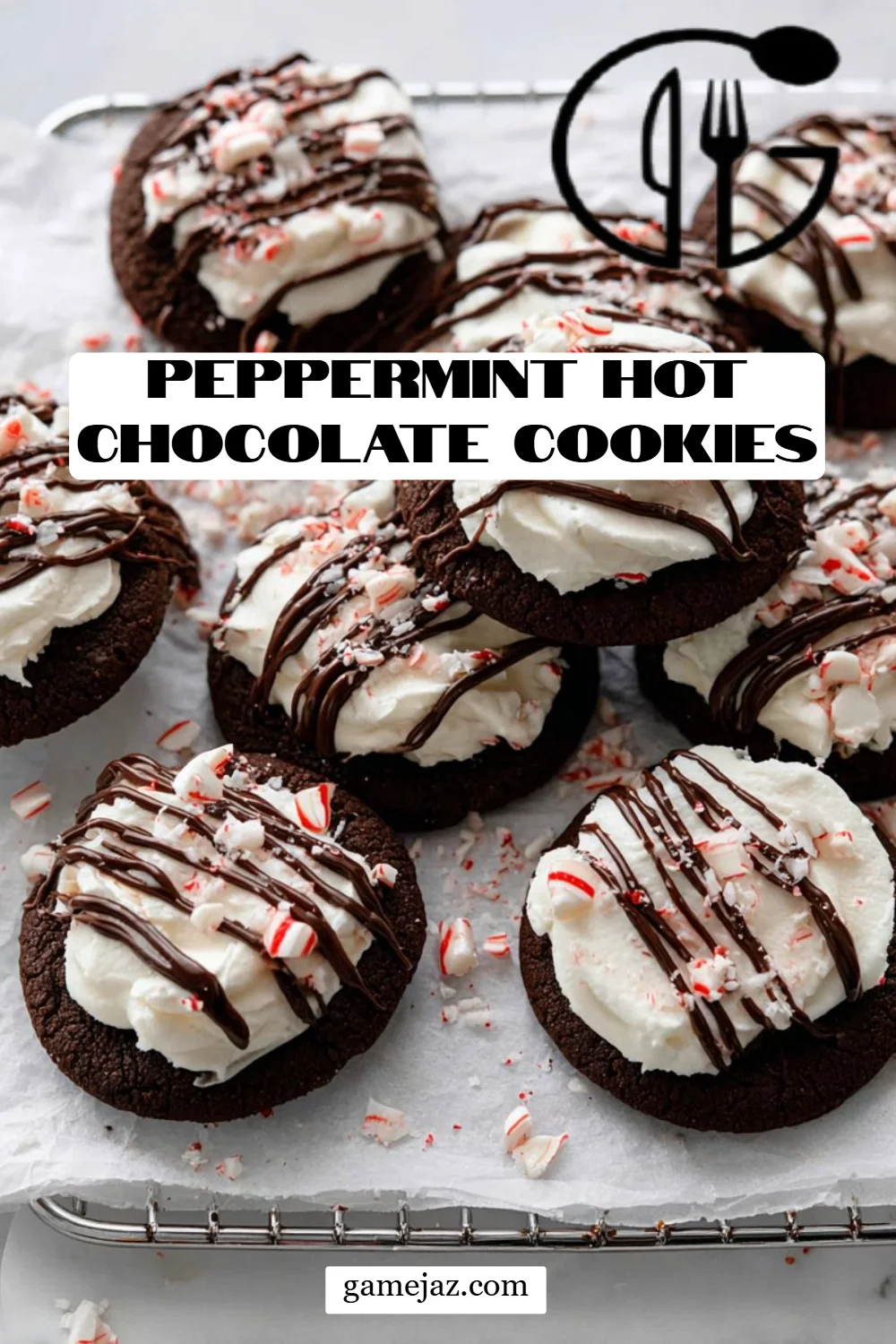 Peppermint Hot Chocolate Cookies