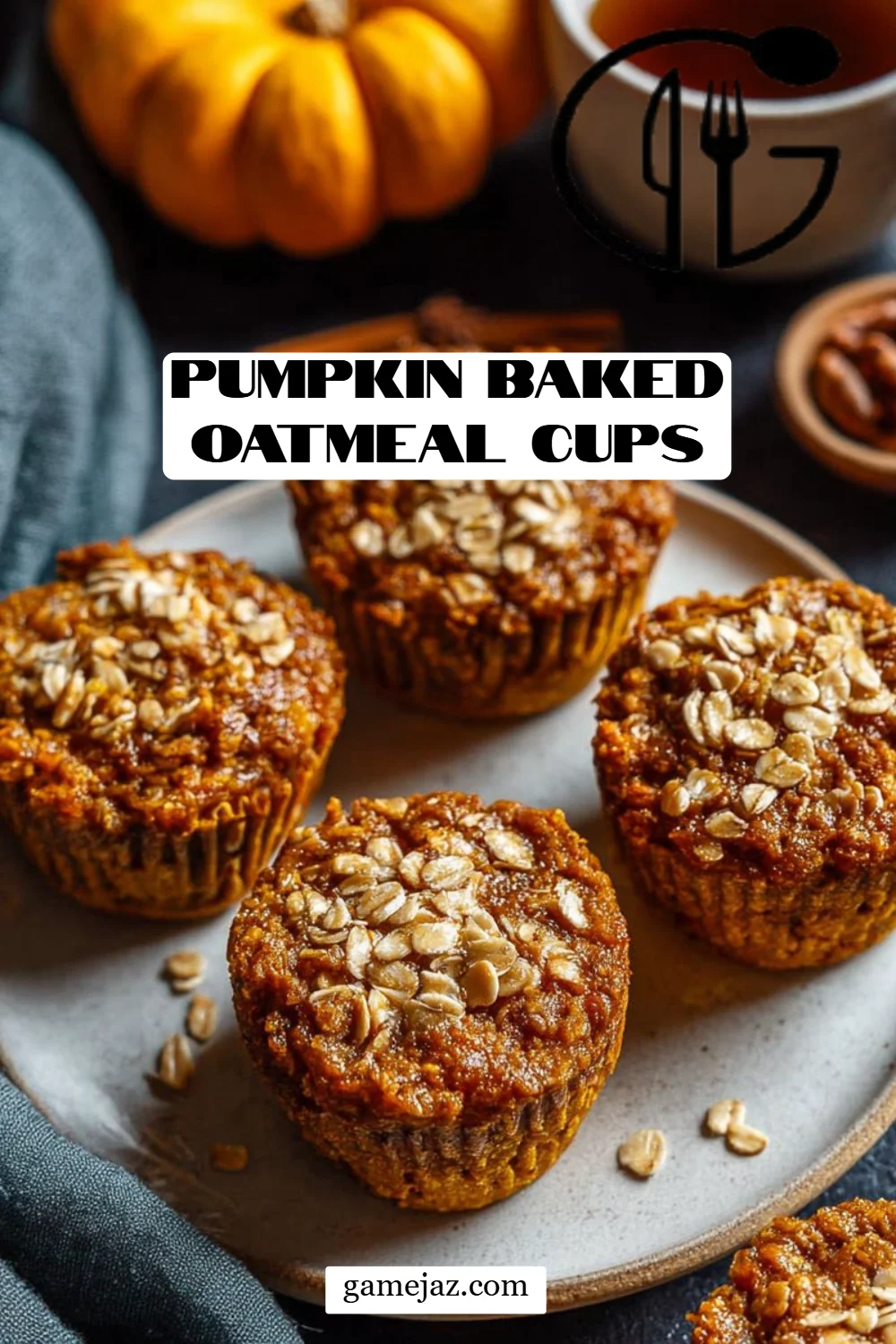Pumpkin Baked Oatmeal Cups