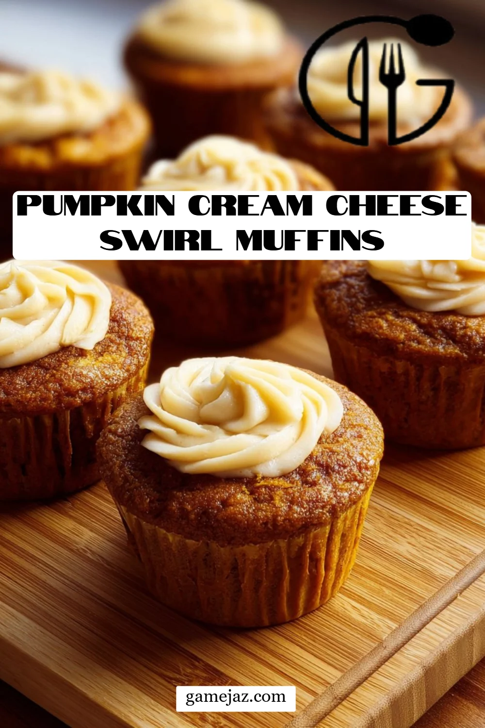 Pumpkin Cream Cheese Swirl Muffins