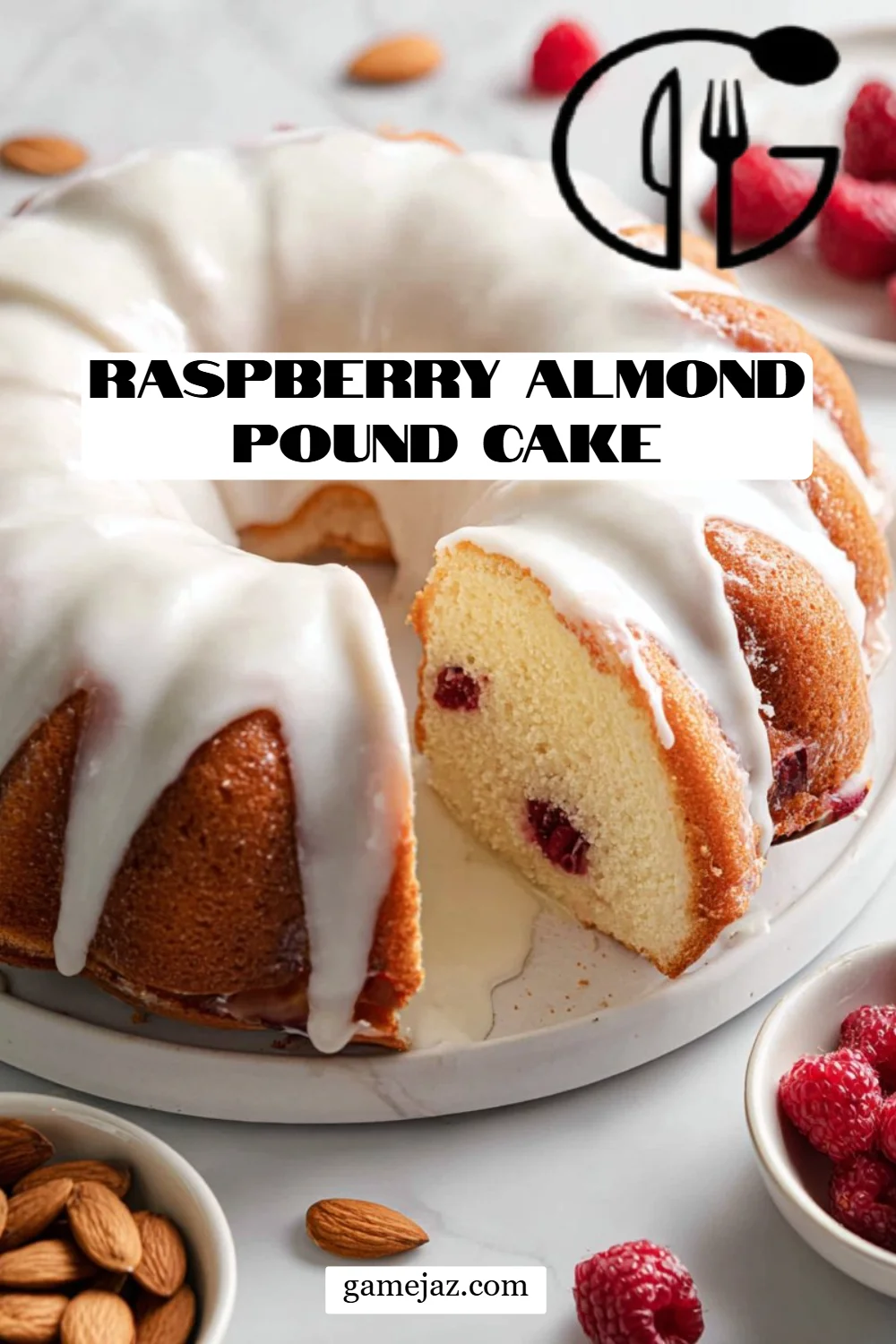Raspberry Almond Pound Cake