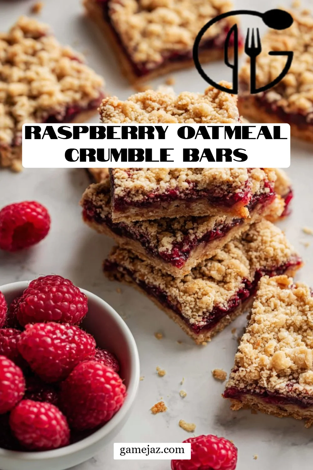 Raspberry Oatmeal Crumble Bars