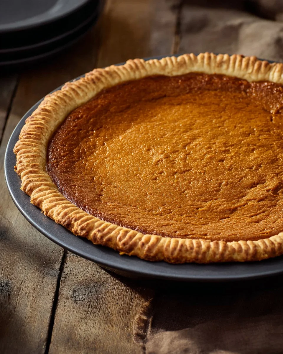 Delicious roasted sweet potato pie with creamy filling and flaky crust
