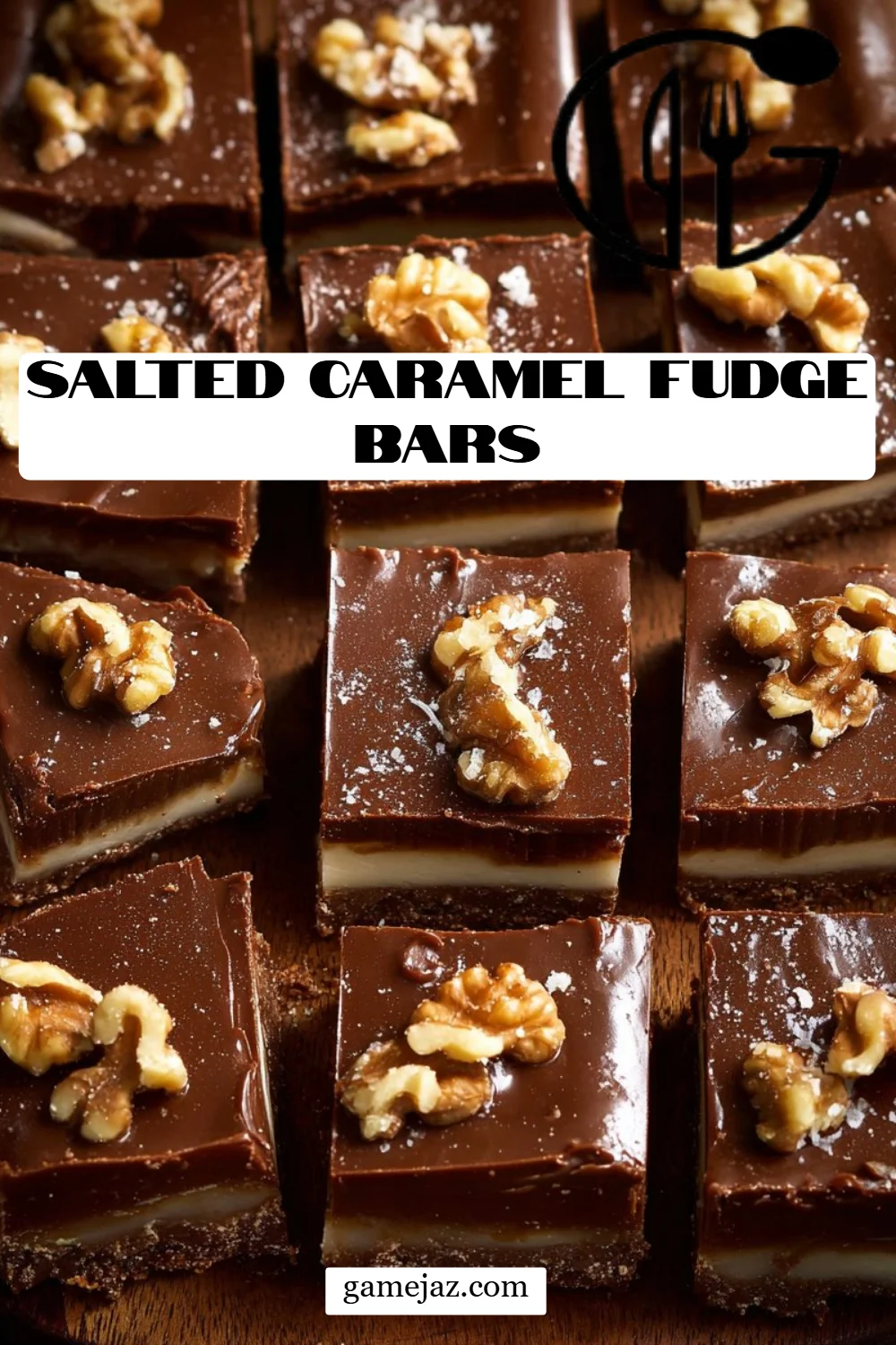 Salted Caramel Fudge Bars