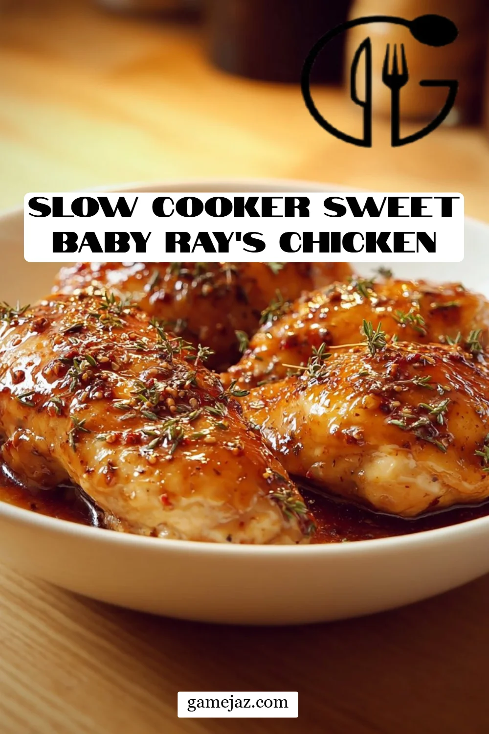 Slow Cooker Sweet Baby Ray's Chicken