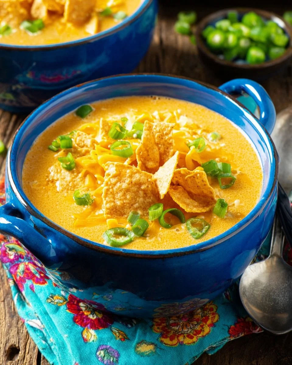Delicious bowl of slow cooker white chicken chili topped with cilantro