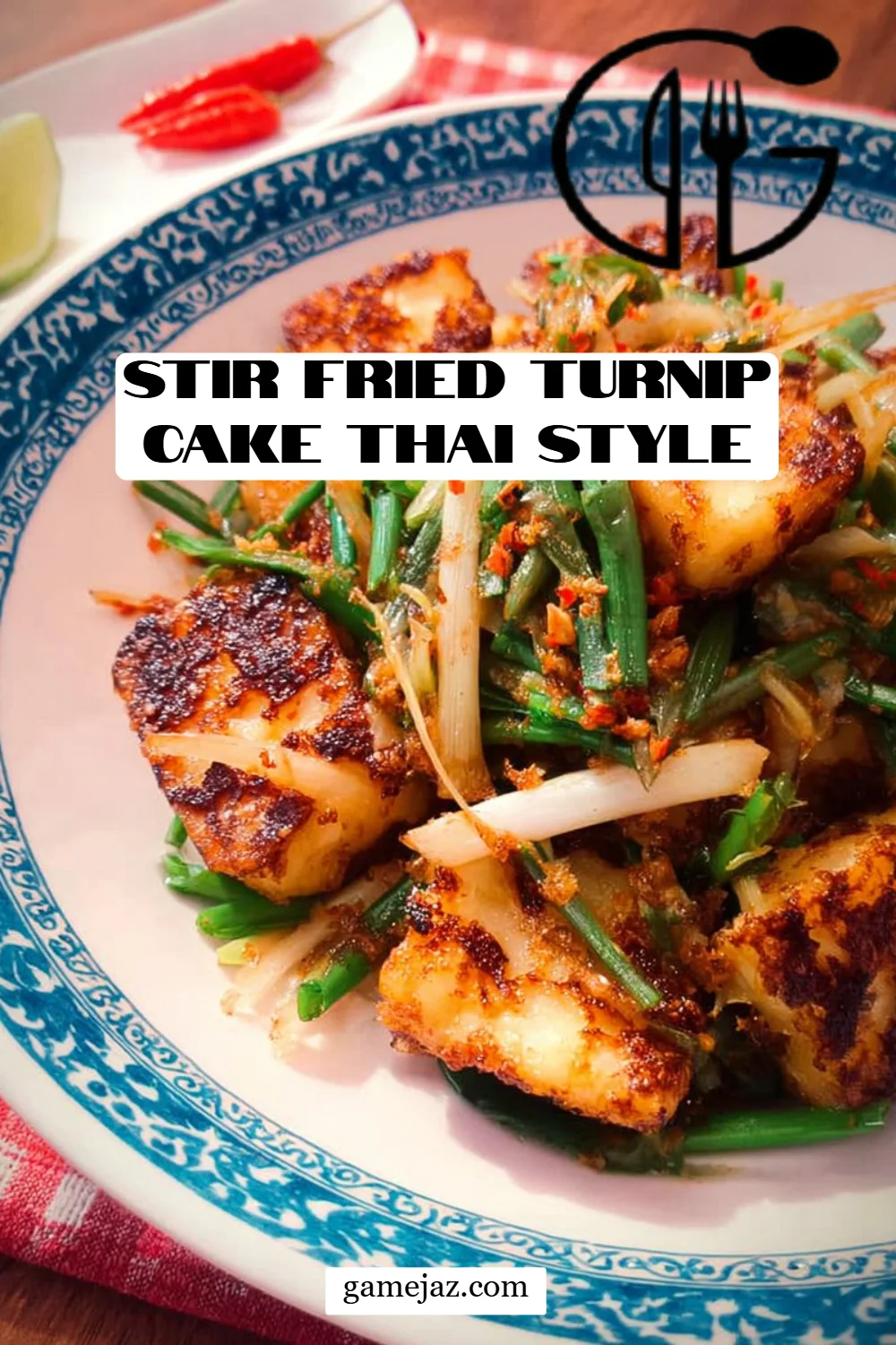 Stir Fried Turnip Cake Thai Style