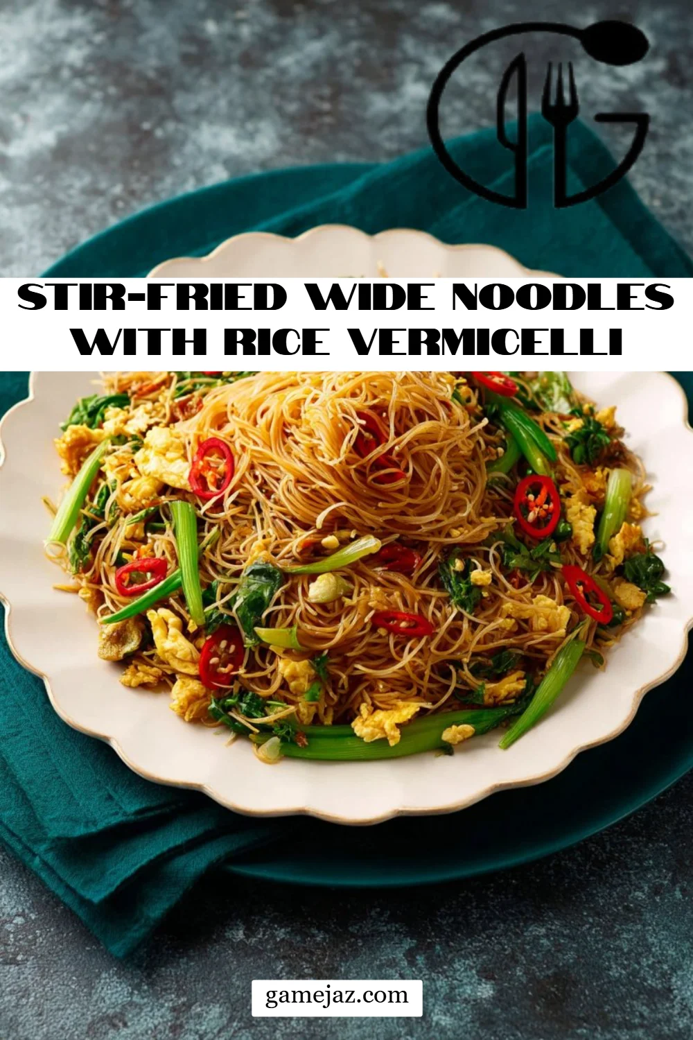 Stir-Fried Wide Noodles with Rice Vermicelli