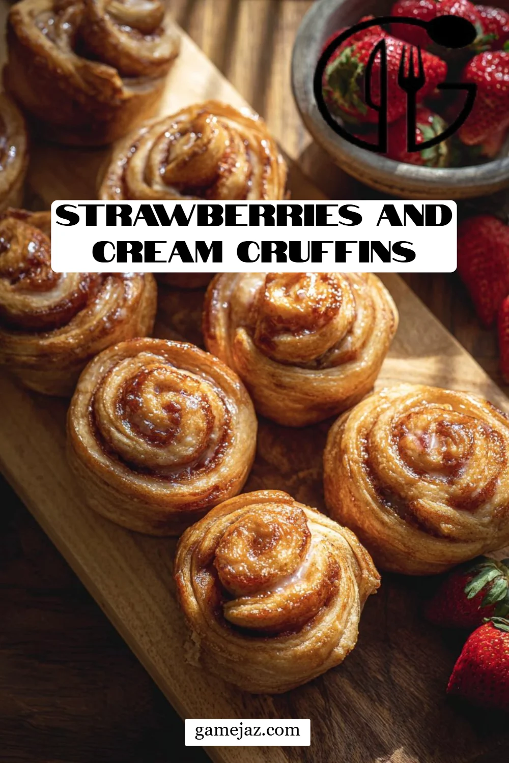 Strawberries and Cream Cruffins
