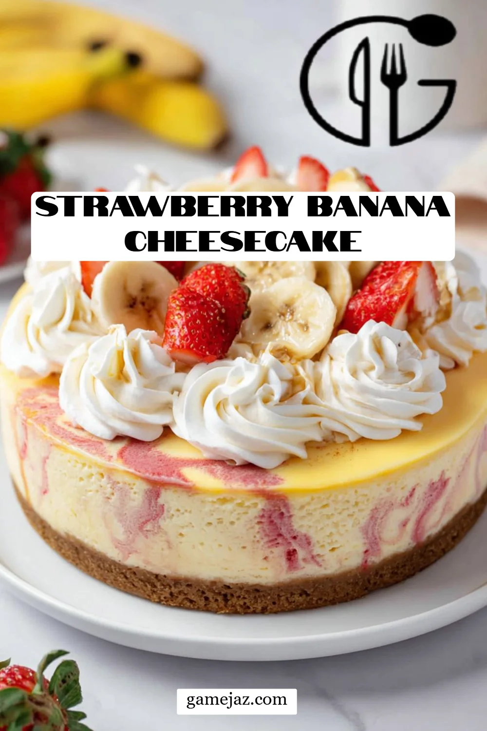 Strawberry Banana Cheesecake