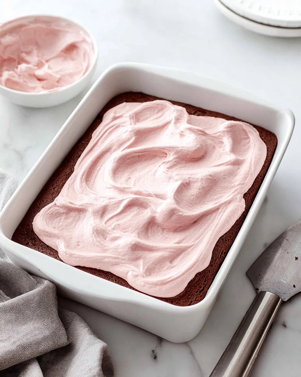 Strawberry Mousse Brownies