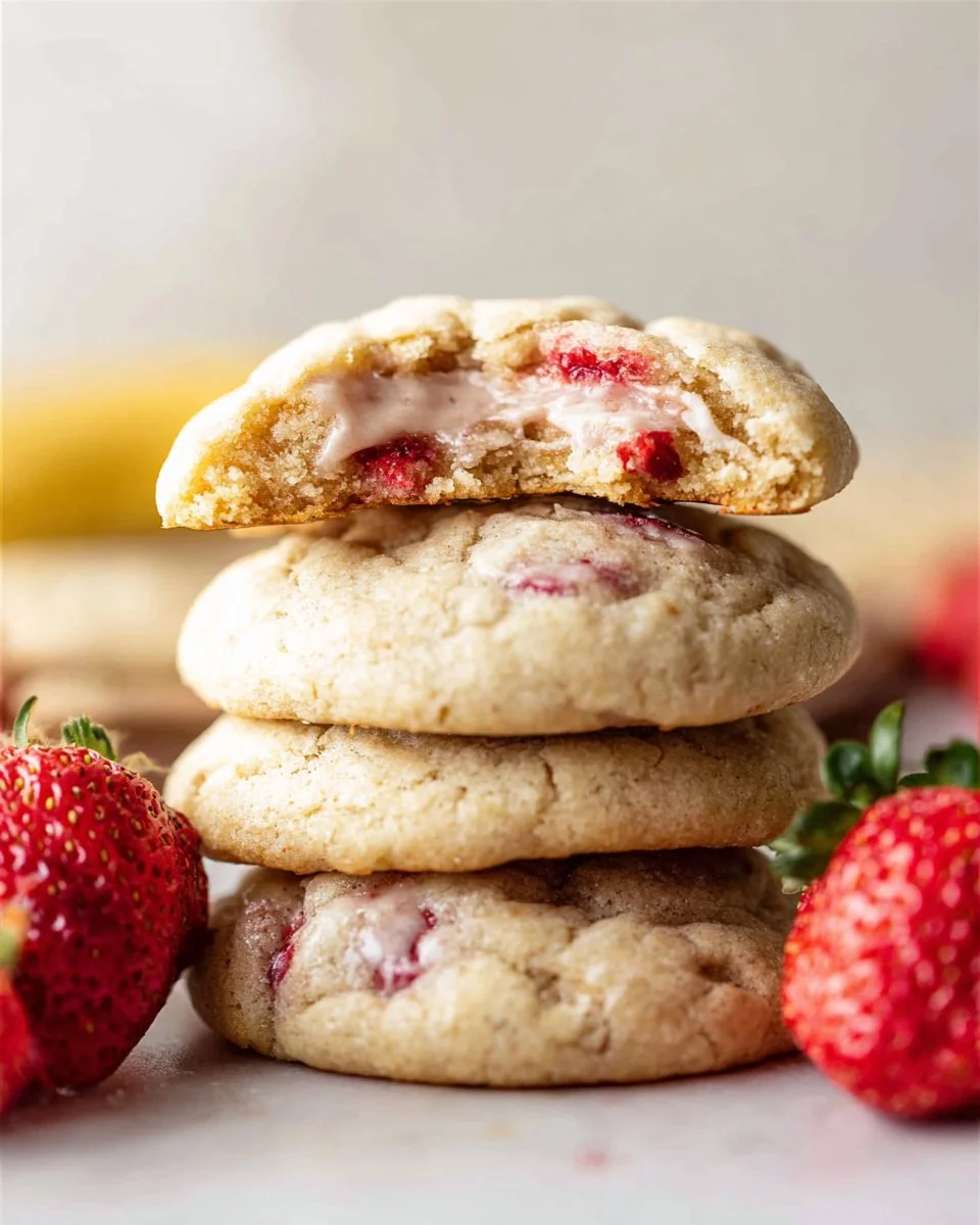 Stuffed Strawberry Banana Cookies