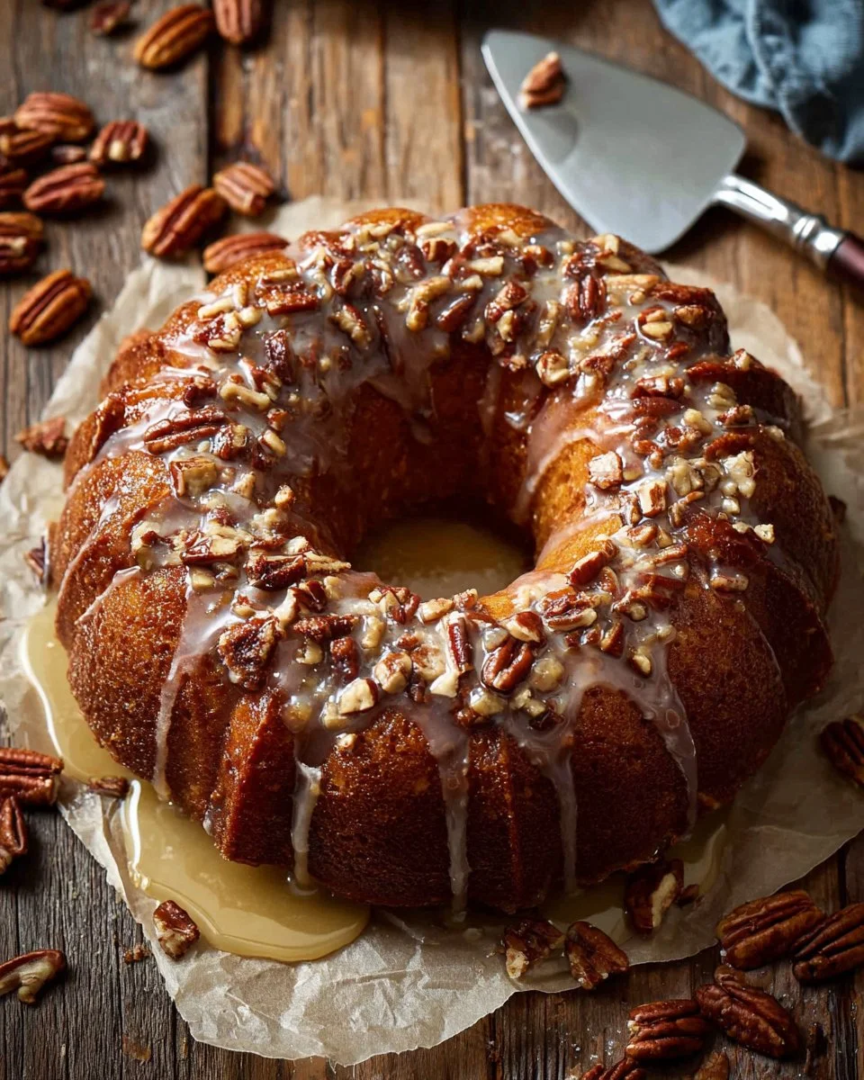 Delicious sweet potato pound cake slice on a plate with a fork