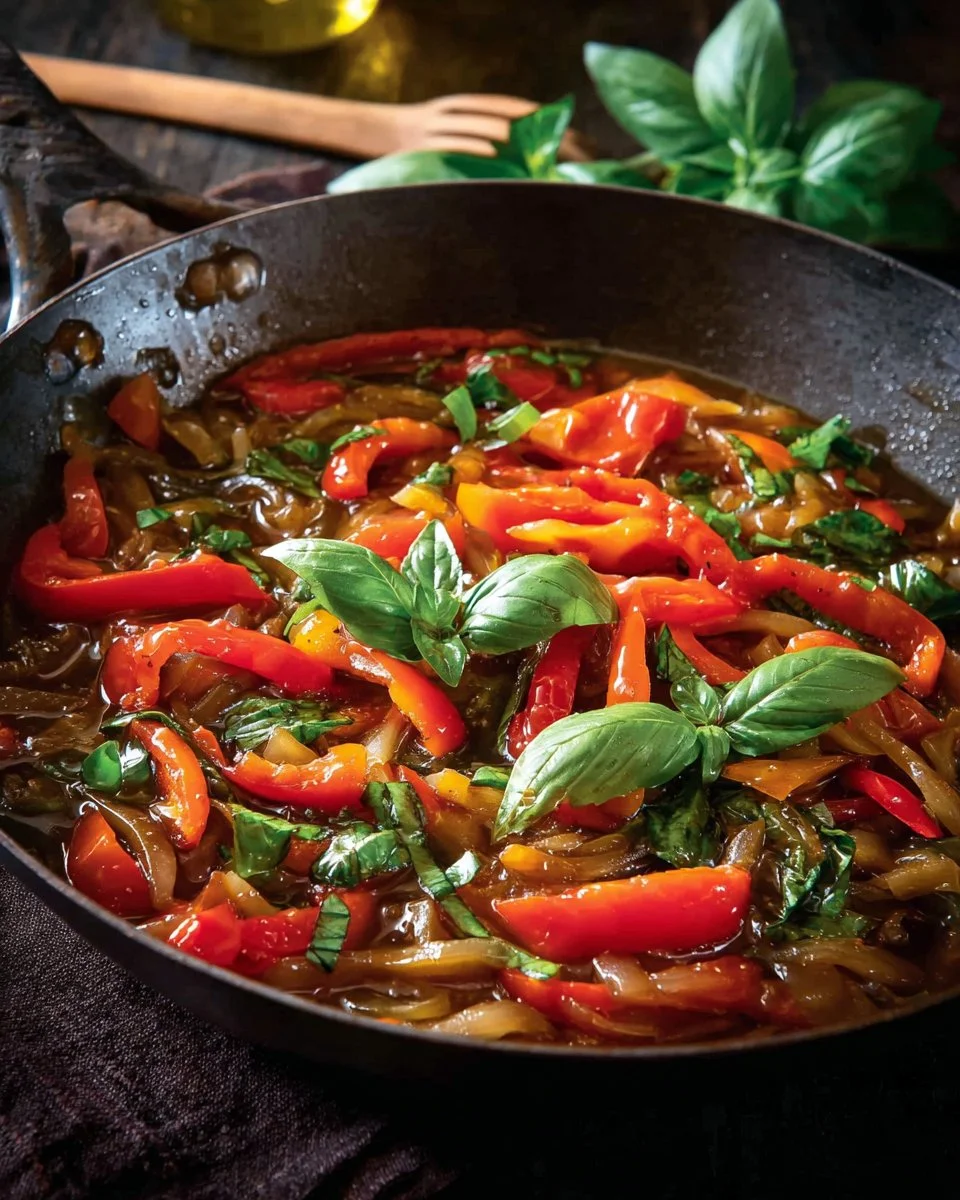 Delicious Thai Basil Stir Fry Sauce in a vibrant dish with fresh vegetables.