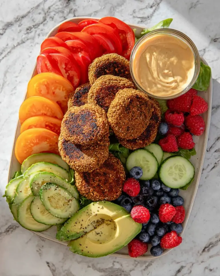 Delicious vegan breakfast sausage patties served on a breakfast plate