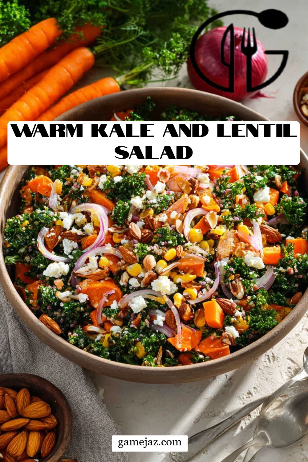 Warm Kale and Lentil Salad