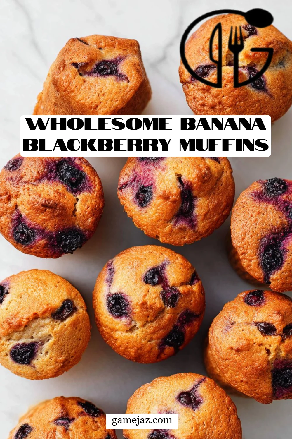 Wholesome Banana Blackberry Muffins
