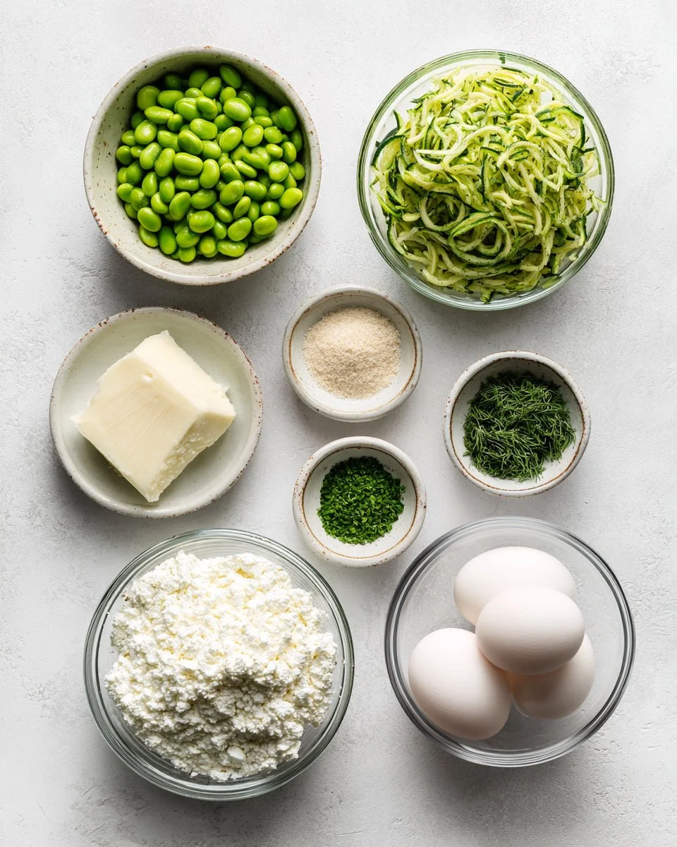 Zucchini Edamame Fritters