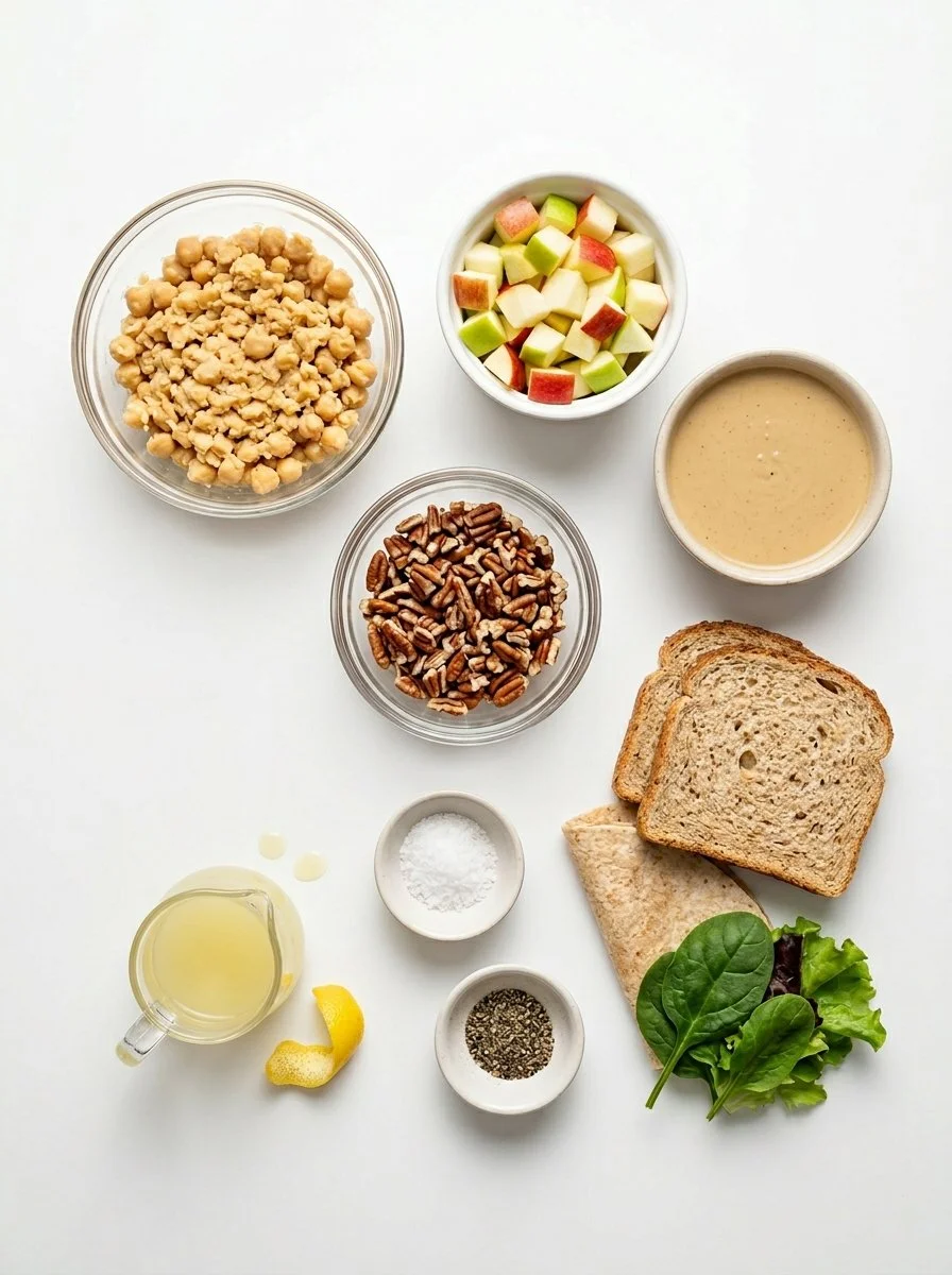 Delectable Apple Pecan Chickpea Salad Sandwich