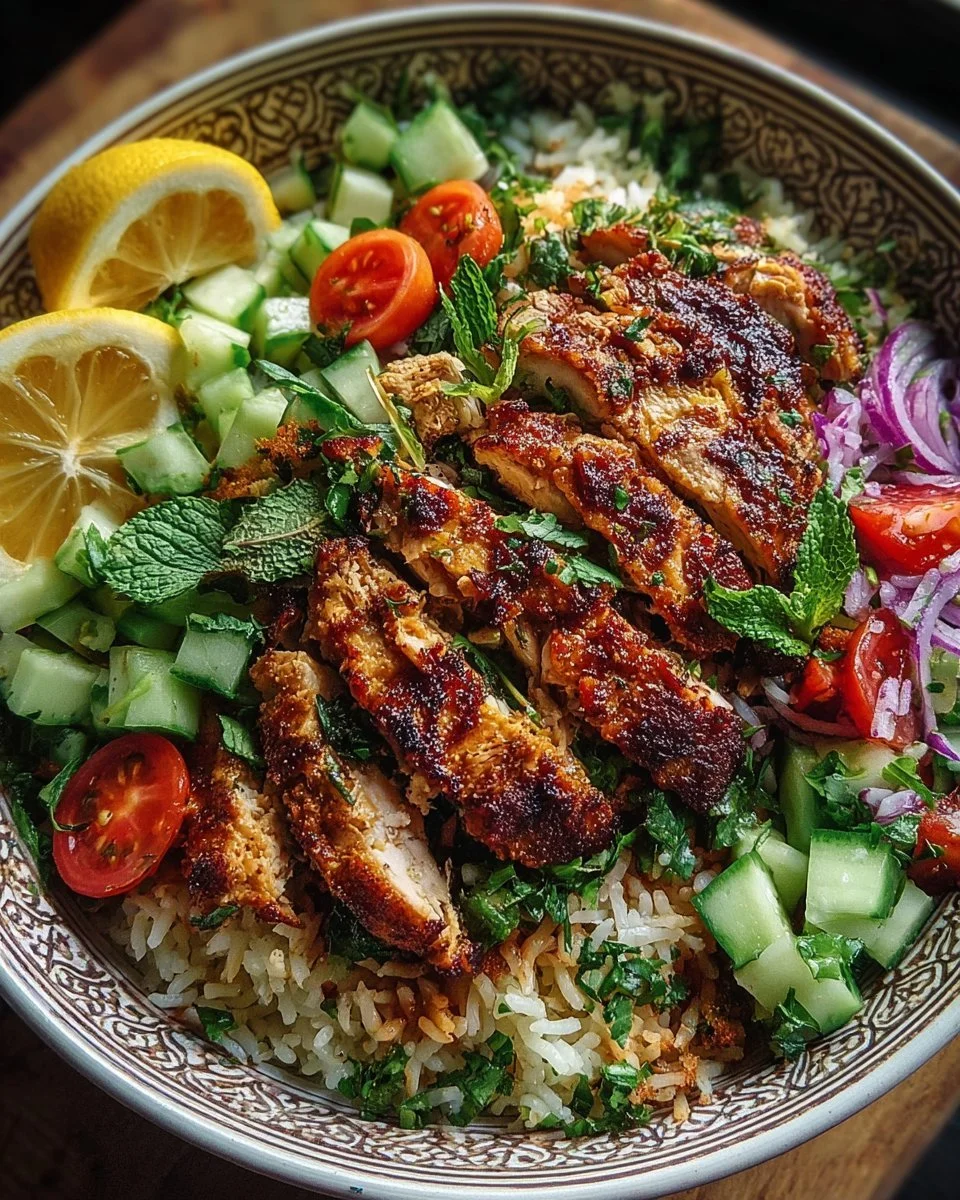 Deliciously Unique Chicken Shawarma Crispy Rice Salad