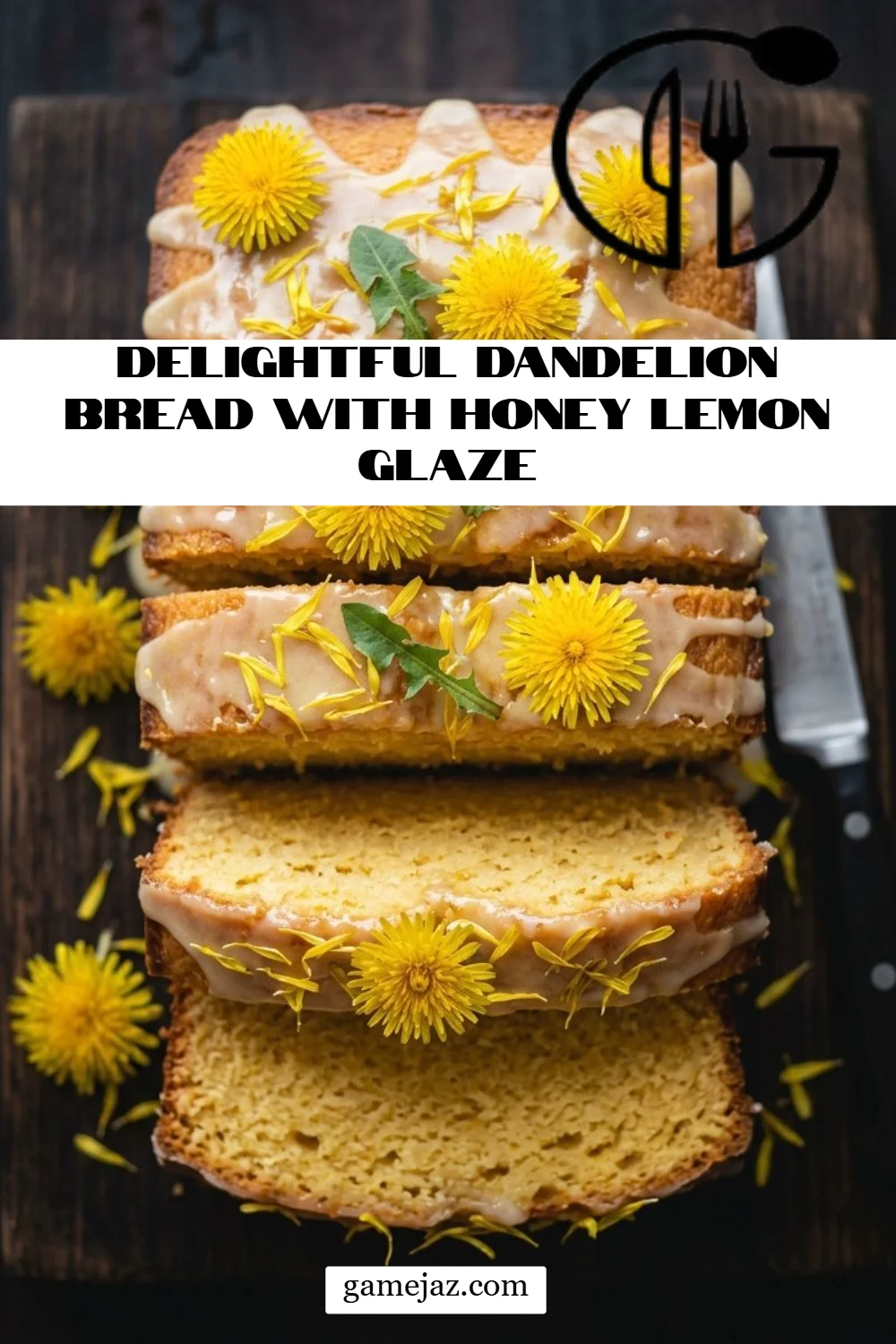 Delightful Dandelion Bread With Honey Lemon Glaze