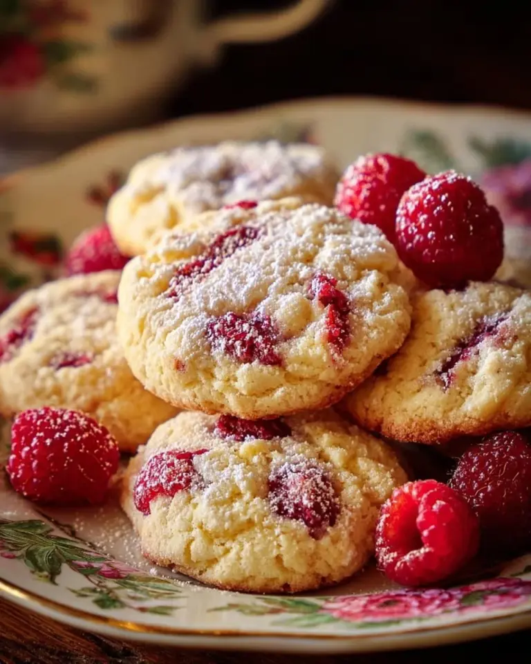 Delightfully tangy lemon raspberry cookies on a plate, showcasing their vibrant colors.
