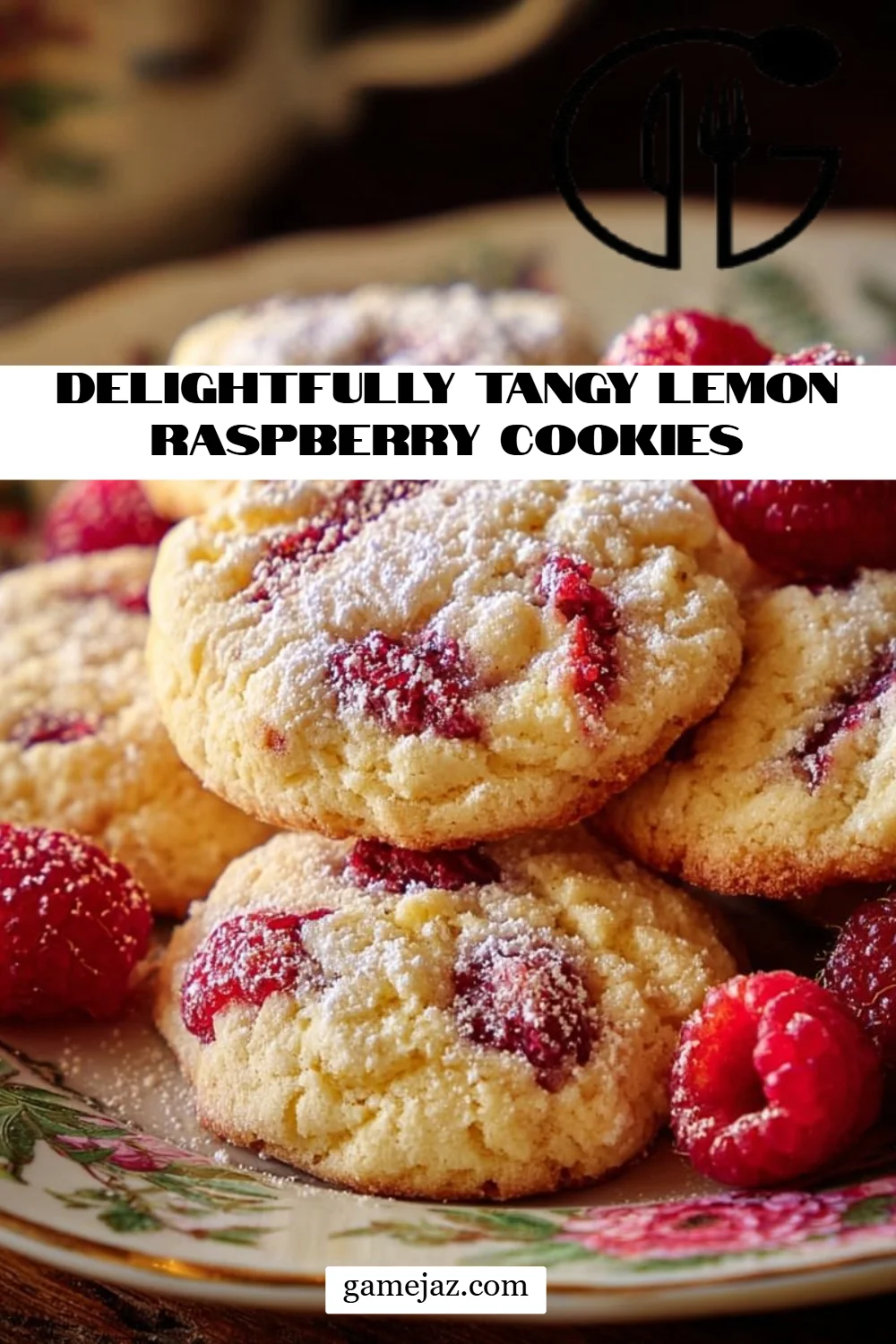 Delightfully Tangy Lemon Raspberry Cookies