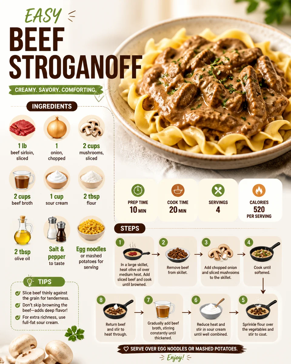 Easy Beef Stroganoff