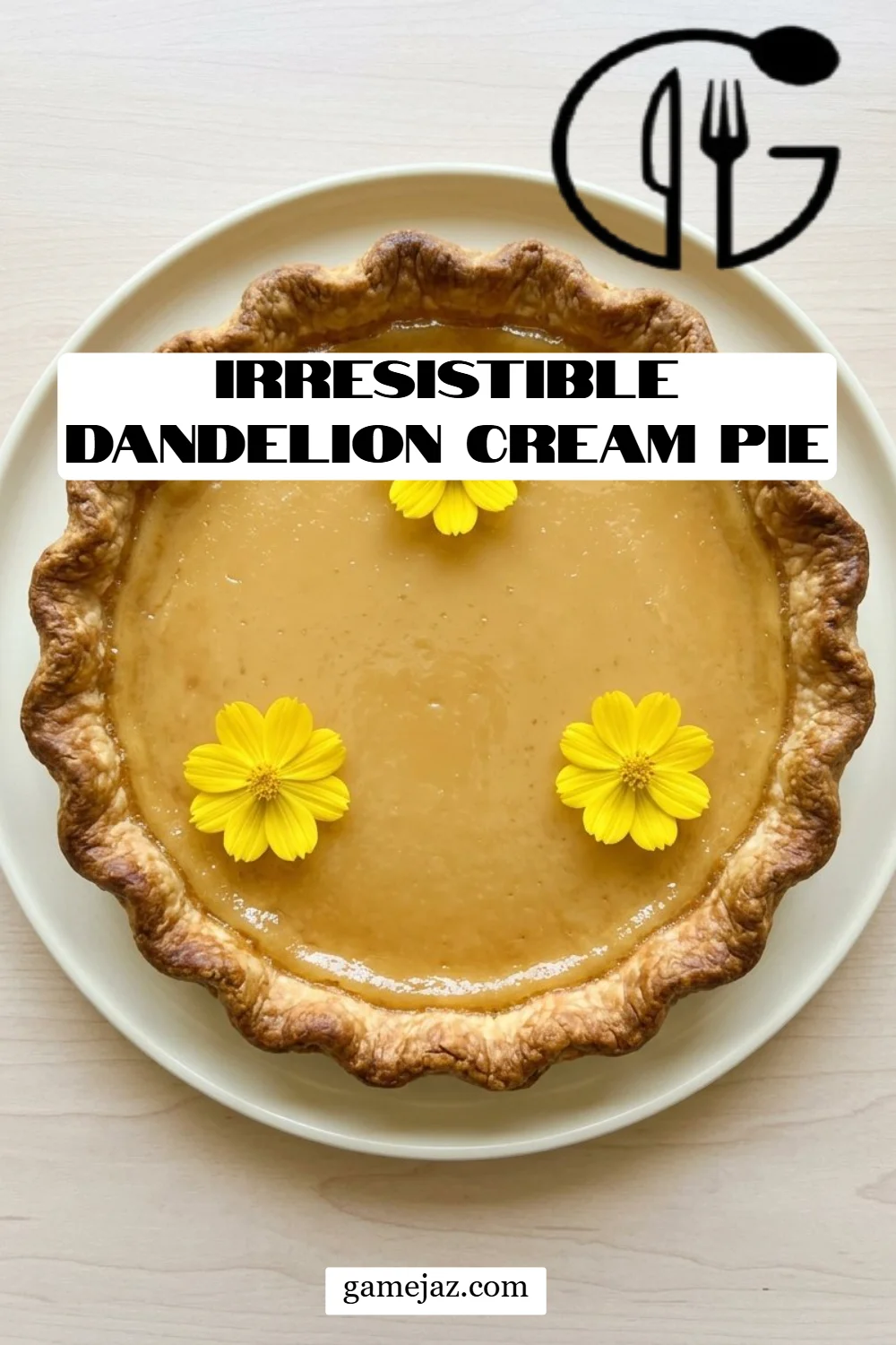 Irresistible Dandelion Cream Pie