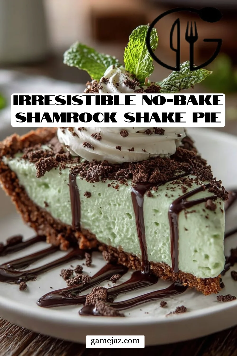 Irresistible No-Bake Shamrock Shake Pie