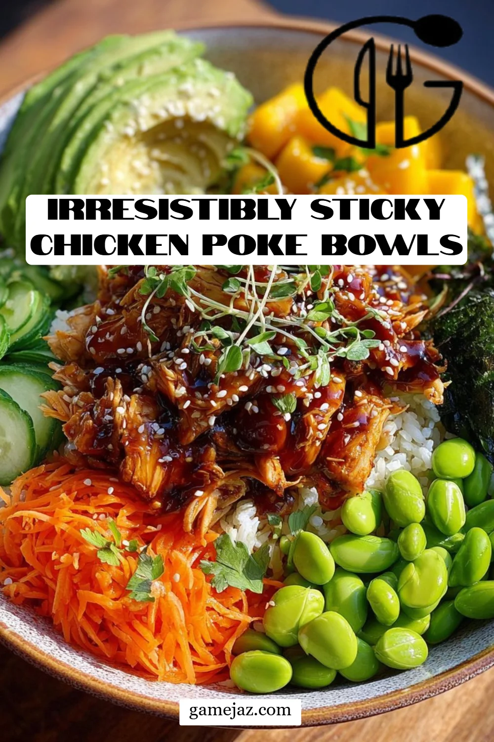 Irresistibly Sticky Chicken Poke Bowls