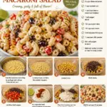 Mexican macaroni salad with colorful vegetables and dressing