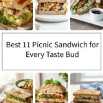 Delicious picnic sandwich spread with various ingredients and fresh bread