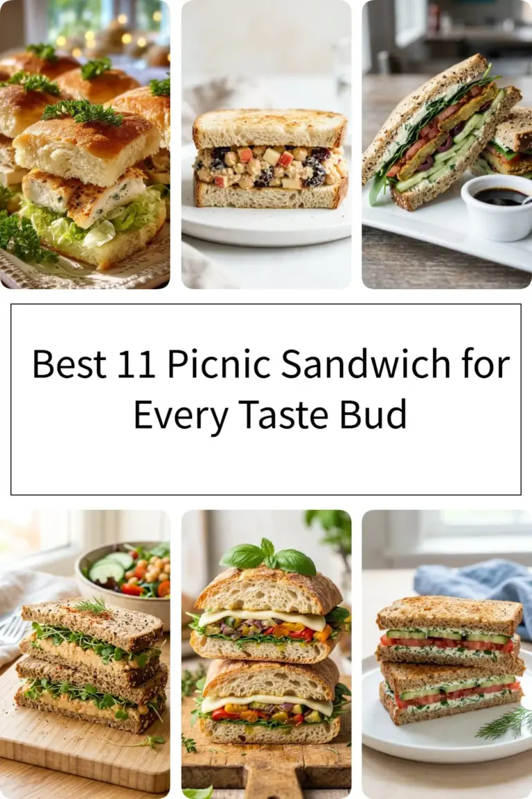 Delicious picnic sandwich spread with various ingredients and fresh bread