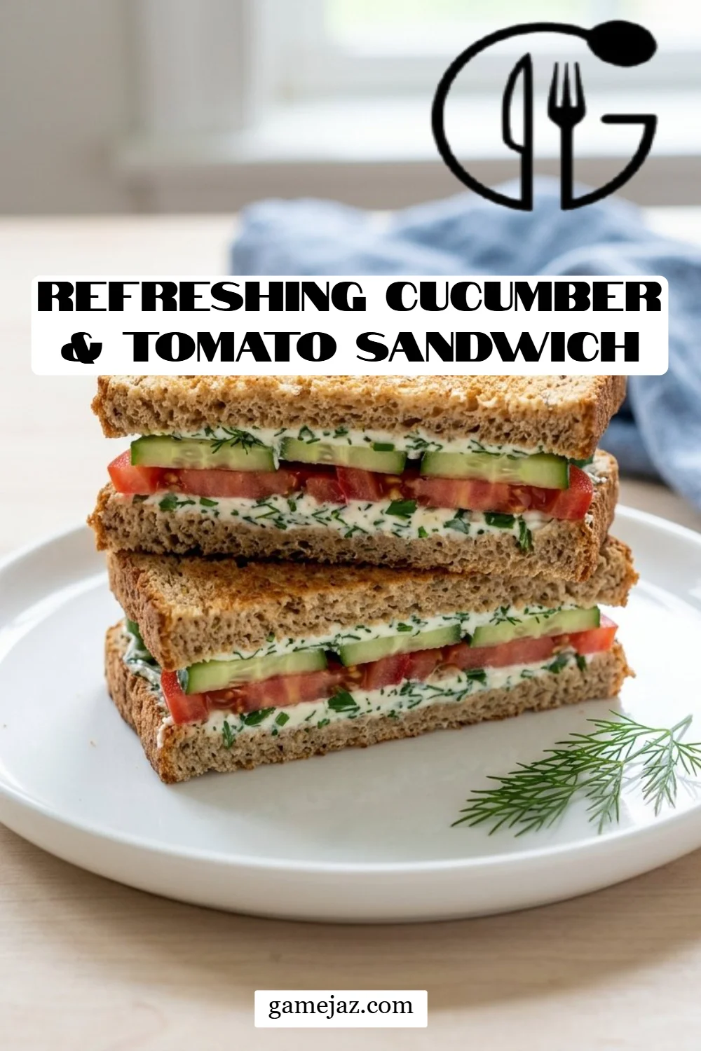 Refreshing Cucumber & Tomato Sandwich