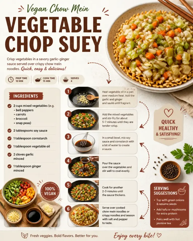 Colorful Vegetable Chop Suey with fresh vegetables in a bowl
