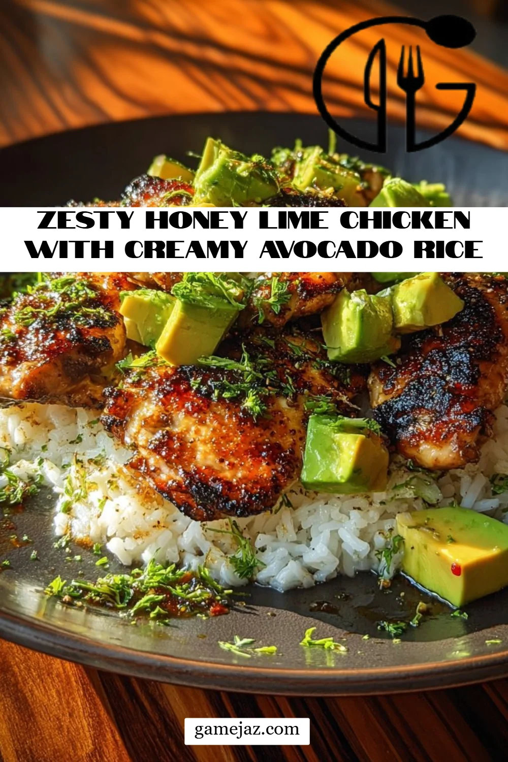 Zesty Honey Lime Chicken with Creamy Avocado Rice