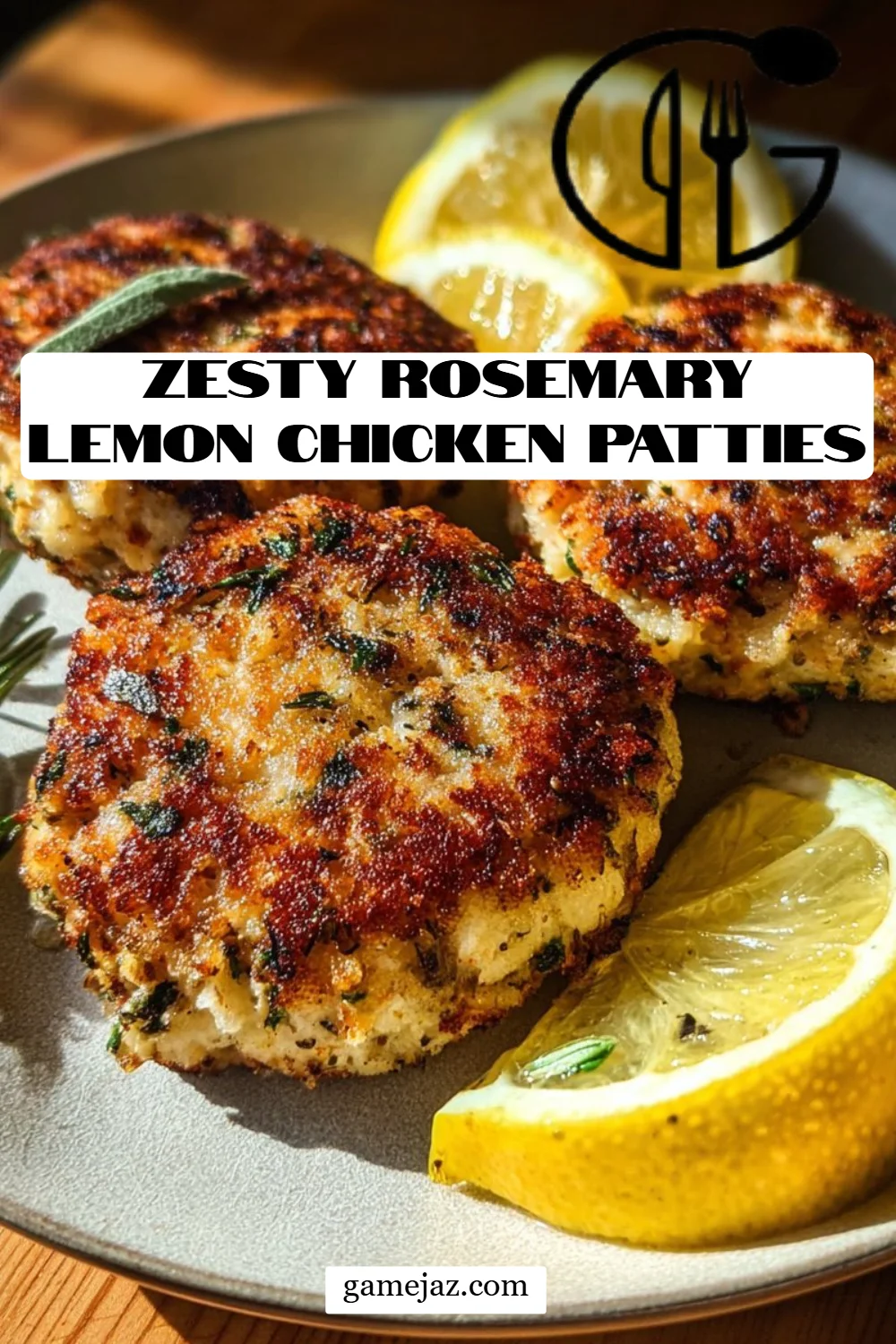 Zesty Rosemary Lemon Chicken Patties